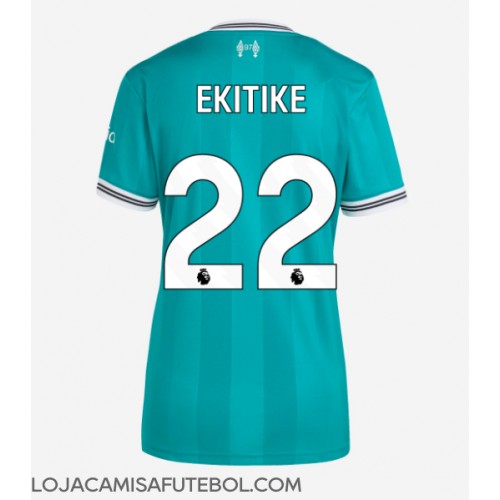 Camisa de Futebol Liverpool Hugo Ekitike #22 Equipamento Alternativo Mulheres 2025-26 Manga Curta